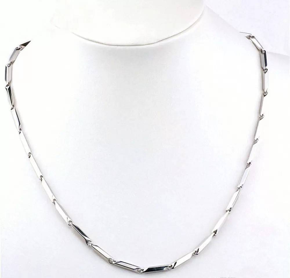 Silver-Plated Bamboo Stick Stainless Steel Necklace for Men & Women✨