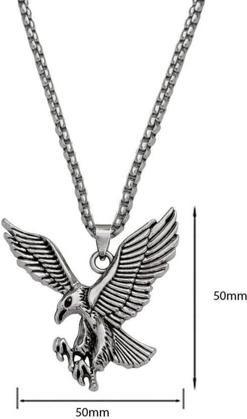 Silver War Eagle Flying Pendant for Men & Women 🦅✨