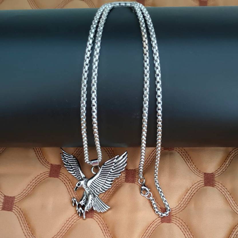 Silver War Eagle Flying Pendant for Men & Women 🦅✨