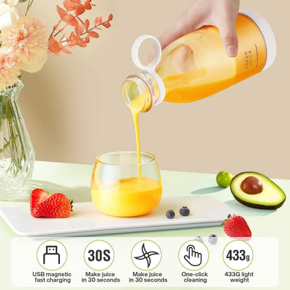 USB Rechargeable Mini Juicer Blender🍹| Portable 420ml Juicer Bottle